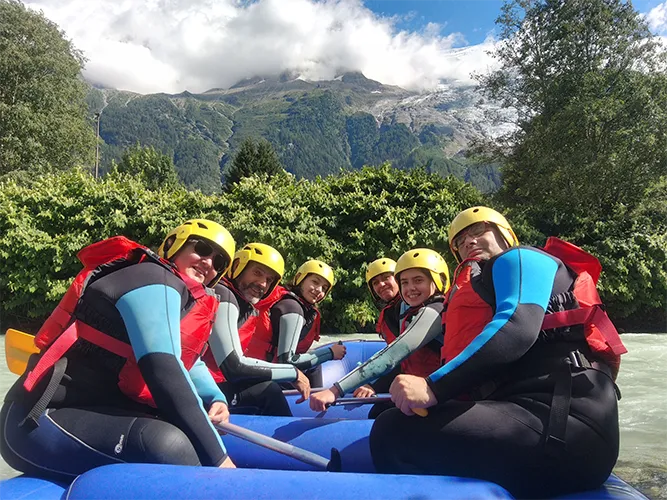 rafting famille Mont-blanc